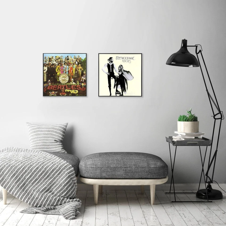 Marco de álbum 12,5x12,5 con plexiglás - Juego de 2 - Marco de álbum de grabación para vinilo... Foto 3 de 4