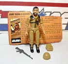 GI Joe Tan Clutch 1984 v2 *100% COMPLETE w/File Card, Near Mint!* Vintage ARAH