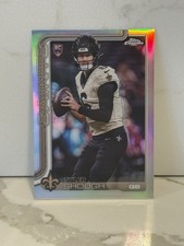 2025 Topps Chrome Football NFL Tyler Shough Refractor (RC) #398 ROOKIE SAINTS
