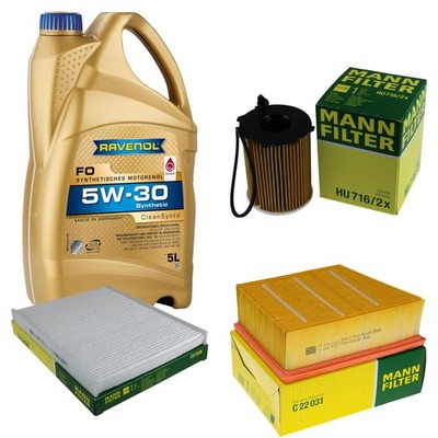 Inspektionspaket 5L RAVENOL FO 5W-30 für Ford Transit Courier Kasten Tourneo
