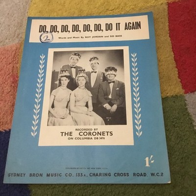 DO, DO, DO DO, DO, DO, DO IT AGAIN. Rare vintage sheet music. Fast Free shipping