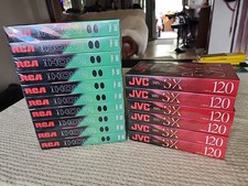 10-PACK RCA T-120  6 JVC BLANK VHS 6 HOUR VIDEO CASSETTE TAPES NEW SEALED