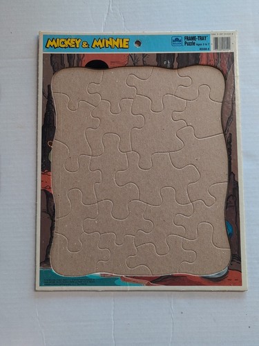 Lot of 2 Vintage Disney Puzzle Mickey & Minnie & Donald Duck Frame-Tray Golden - Picture 3 of 8