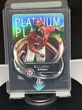 2023 Bowman Platinum - Platinum Plating Die-Cuts Elijah Green #PPD-14 Aqua...