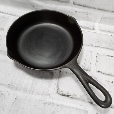 #ad #ad Vintage Lodge 1 Single Notch #3 No. 3 Cast Iron Skillet Restored Sits Flat Nice $39.95