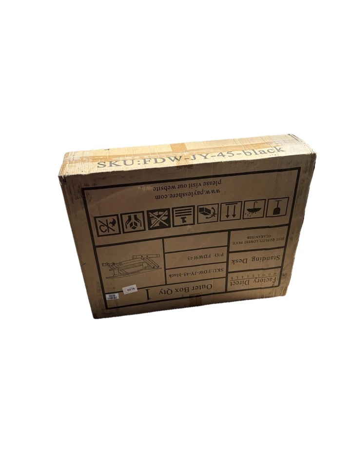 Black Adjustable Standing Workstation Table FDWJY45 Home Office Stand Ergonomic - Image 2 of 4