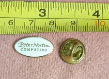 Vintage Peter Norton Computing Software Company Logo Lapel Pin