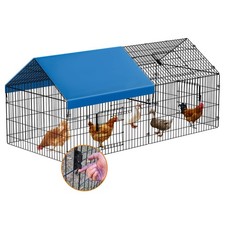 Metal Chicken Coop 86" 40" 39" Chicken Runs for Yard with Cover Chicken Playp...