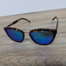DIFF Eyewear JoJo Fletcher Sunglasses Bella Tortoise Blue Mirror Lens Polarized