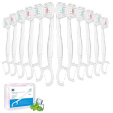 YJFHHH 5 in 1 Disposable Mini Toothbrushes with 1 Count Pack of 1 , White