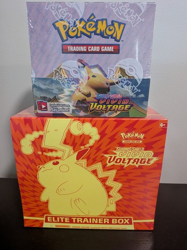 Pokemon TCG Vivid Voltage Sealed Booster Box and Elite Trainer Box