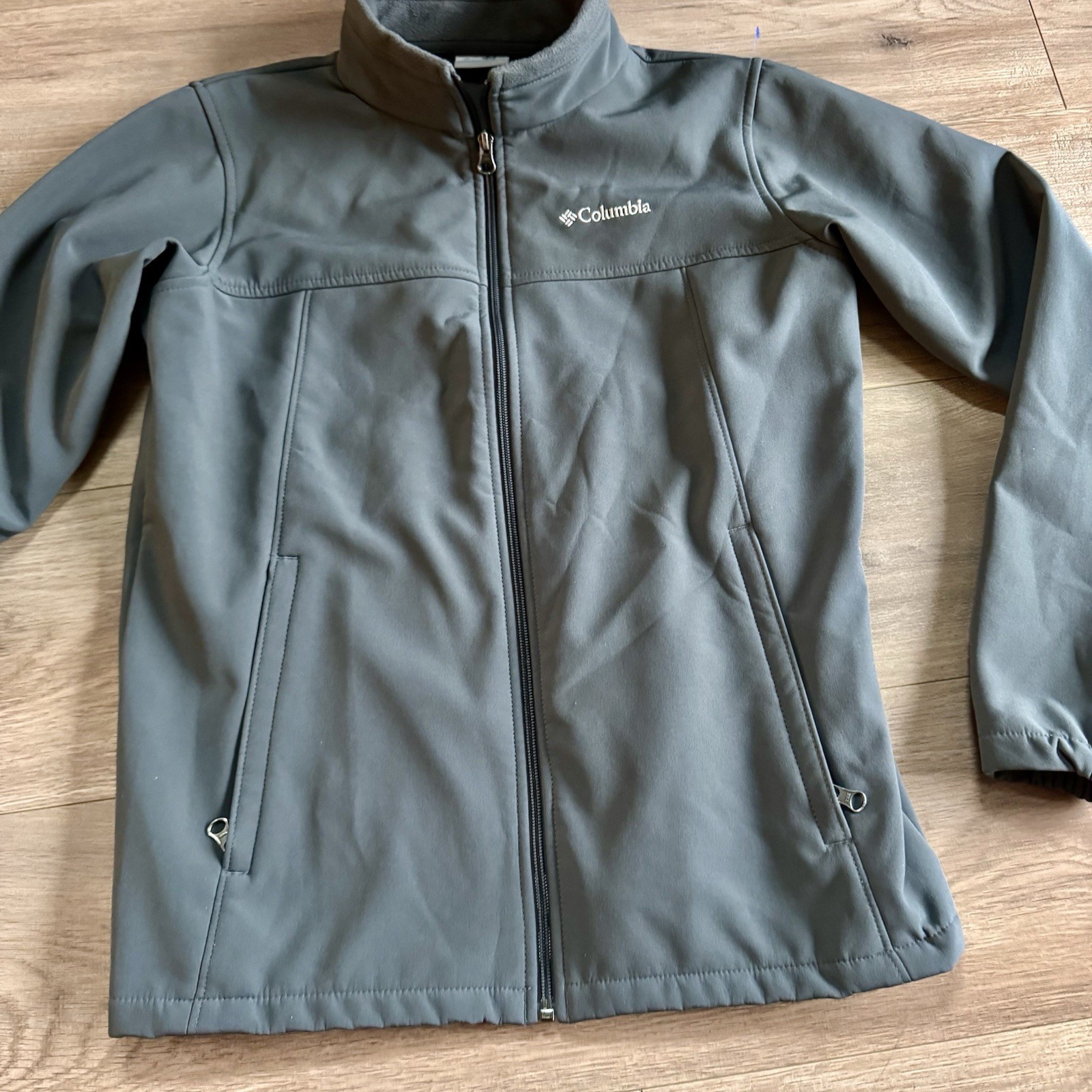 Columbia Softshell Jacket Gray Full Zip Youth XL … - image 2