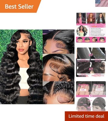 Versatile 26-Inch Lace Front Wig - Body Wave, Shedding Free & Comfortable Fit