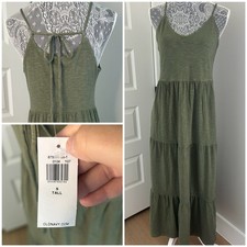 NWT Old Navy Women’s Cotton Green Dress br Size Small Tall ST S