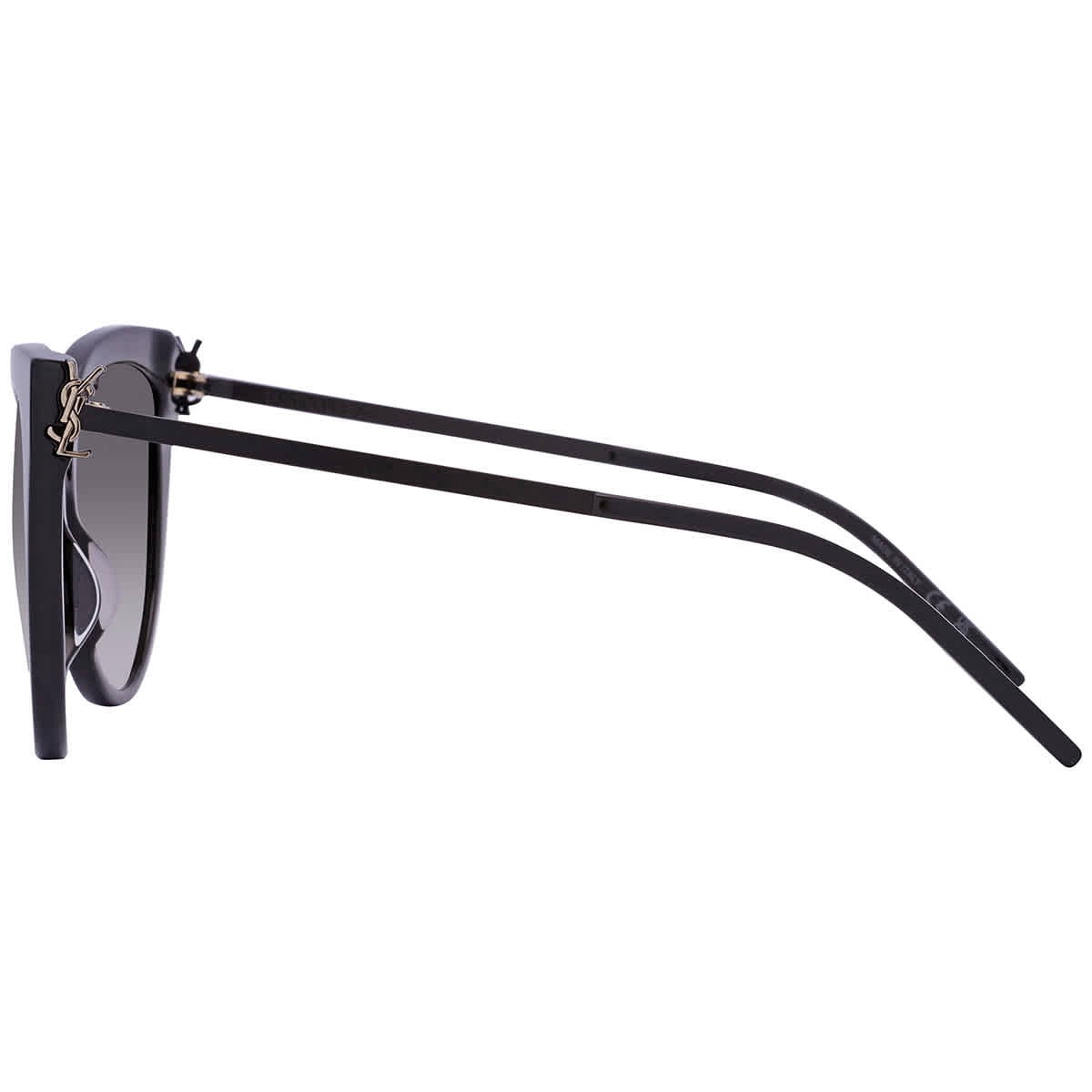 SAINT LAURENT キャットアイフレムサンクラス SLM48SA 002 Authentic Saint Laurent SL M48s a 002 Black Smoke Gradien