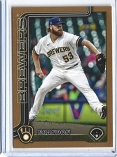 BRANDON WOODRUFF 2025 TOPPS GOLD #620 SERIAL# 1452/2025 MILWAUKEE BREWERS