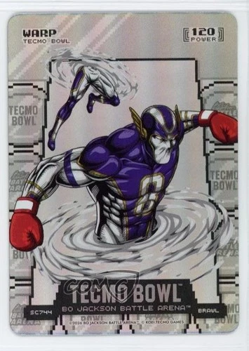 2026 Bo Jackson Battle Arena Tecmo Bowl Silver Coin Flip Battlefoil Brawl Warp