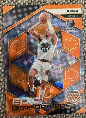 Ja Morant - 2024-25 Panini Mosaic Epic Performers #5 Orange Ice Mosaic Prizm /49