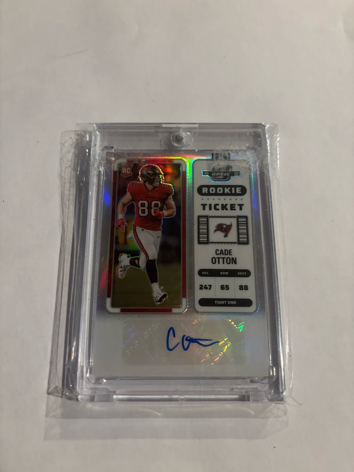 2022 Panini Contenders Optic - Rookie Ticket Autographs Cade Otton #148 (AU, RC)
