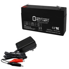 Mighty Max ML1.3-6 6V 1.3Ah BATTERY REPLACES PC612 NP1.2-6 PS-612  6V CHARGER