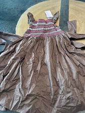 NWT POLLY FLINDERS SUN DRESS SZ 8 GIRLS SMOCKED EMBROIDERED