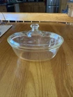 Vintage Pyrex Oval Clear Casserole W/Etched Lid 194-294