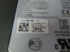 Genuine Dell Rechargeable Lithium Ion Battery Pack 03-55753-301 JVR23