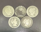 1898 1901 1902 1904 1905 O Barber Silver dime lot of 5