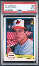 1982 Donruss - Cal Ripken #405 (Rookie Card) PSA MINT 9 (OC) Orioles HOF. rookie card picture