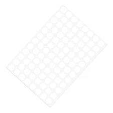 Screw Hole Cover Stickers 15mm Dia 288Pcs in 3 Sheet PVC Cap Waterproof White