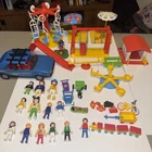 Vintage Retired Playmobil Set Playground Equipment Carousel Swings SeeSaw Slide+