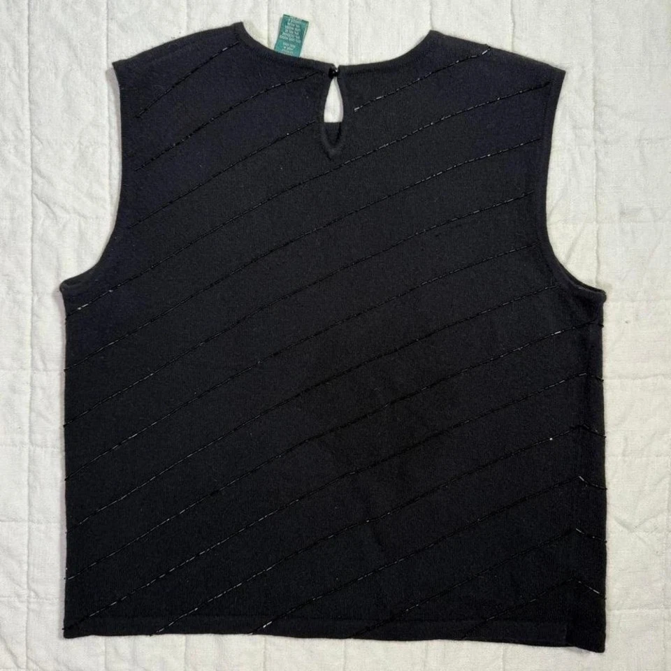 Camiseta sin mangas Lauren Ralph Lauren Petite tejida con cuentas - P/L Foto 2 de 4