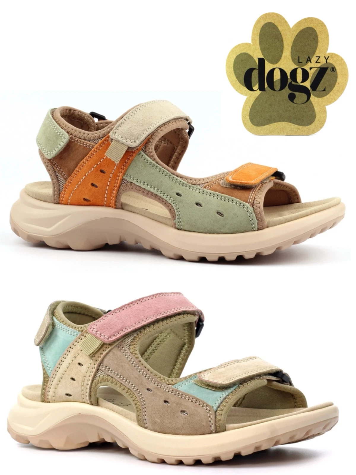 LAZY DOGZ ALSTON LADIES WALKING SANDALS LEATHER WOMENS TREKKING HIKING SUMMER