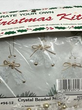 NEW Merri Mac Christmas Ornament Kit Crystal Beaded Melody Makes 8 94-12
