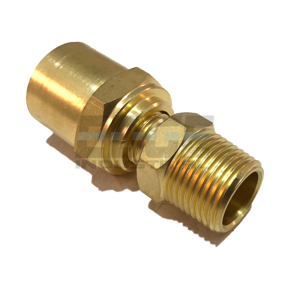 Brass Hose Connector, Adapter, G3/8 Male x G1/2 Female, 3 Pieces Brass Hose Connector, Adapter, G3/8 Male x G1/2 Female, 3 Pieces