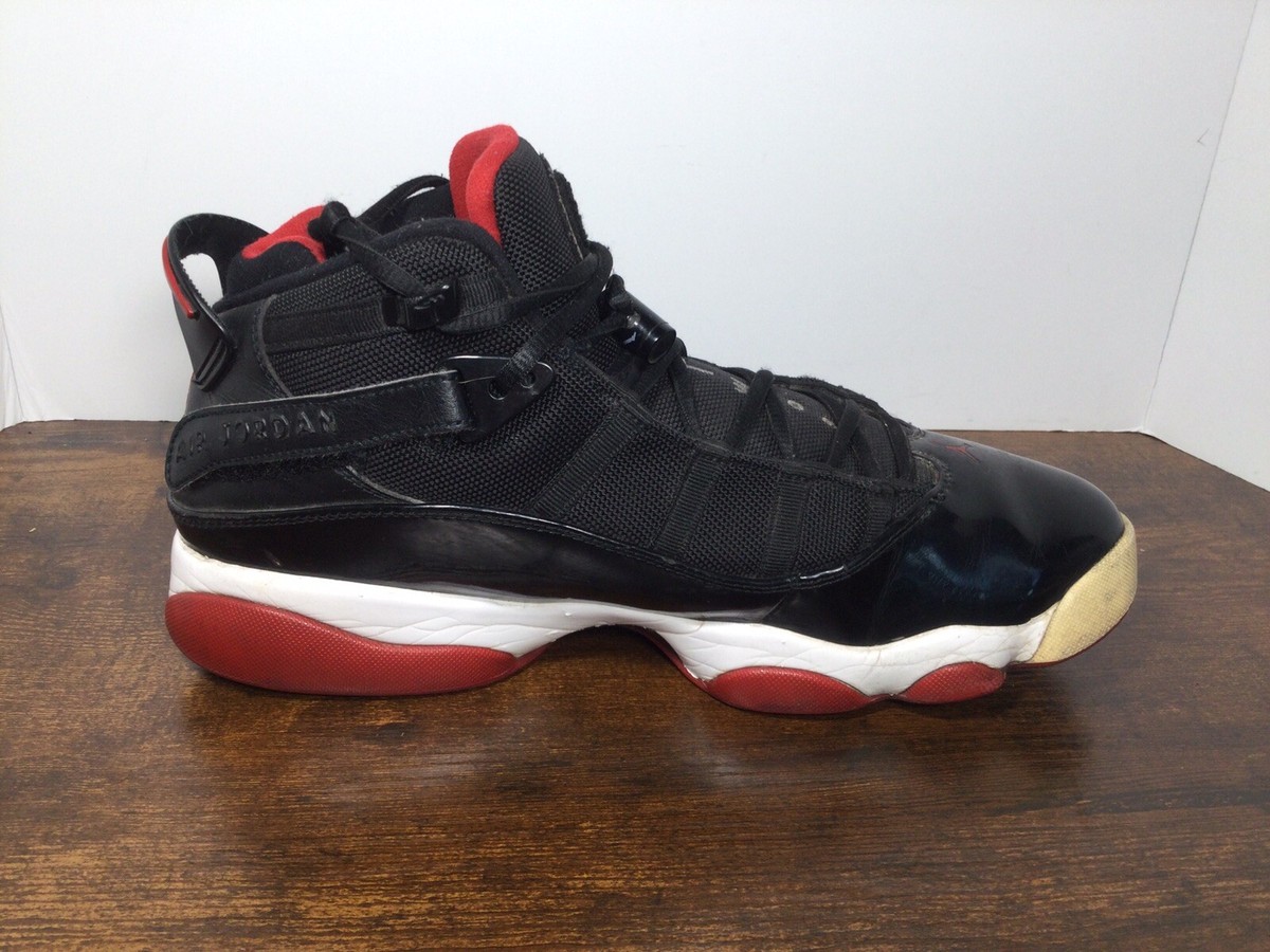 Nike Air Jordan 6 Rings Bred Black & Red 322992-062 Men's