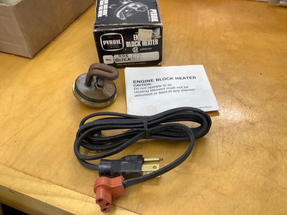 BUICK W/455 CID MOTOR-ENGINE BLOCK HEATER; PYROIL 672 | eBay