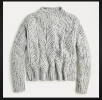 j crew pointelle cable sweater