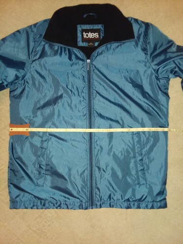 Totes Blue Fleece Lined Rain Jacket Womens Sz M Missing Zip-on Hood - Picture 11 of 12