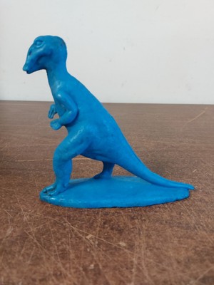 Vintage Plastic Trachodon Blue Dinosaur Sinclair Dinoland 