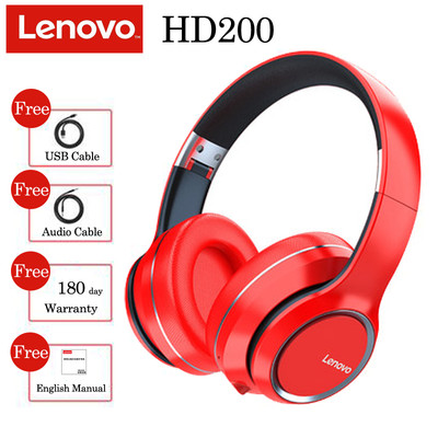 Lenovo 오리지널 HD200 블루투스 헤드셋 무선 컴퓨터 헤드폰 BT5.0, 샤오미용 소음 제거 기능 긴 대기  수명|Bluetooth Earphones \u0026 Headphones| - AliExpress