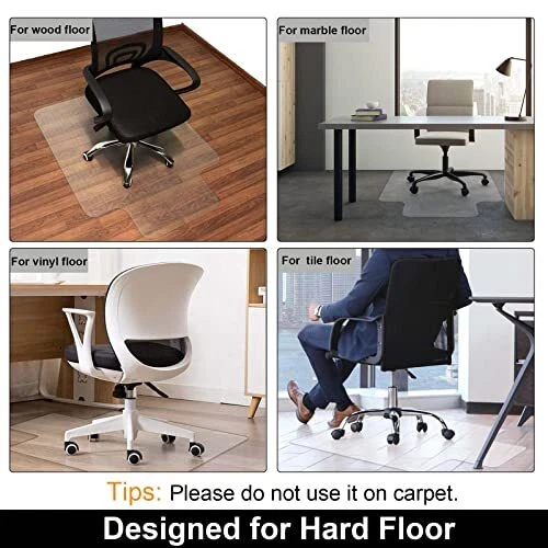 Office Chair Mat for Hardwood Floors 36 X 48 in Heavy Duty Floor