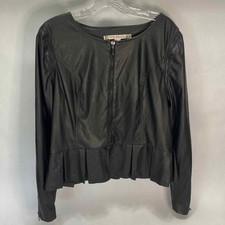Chelsea & Violet Faux Leather Peplum Vest & Jacket