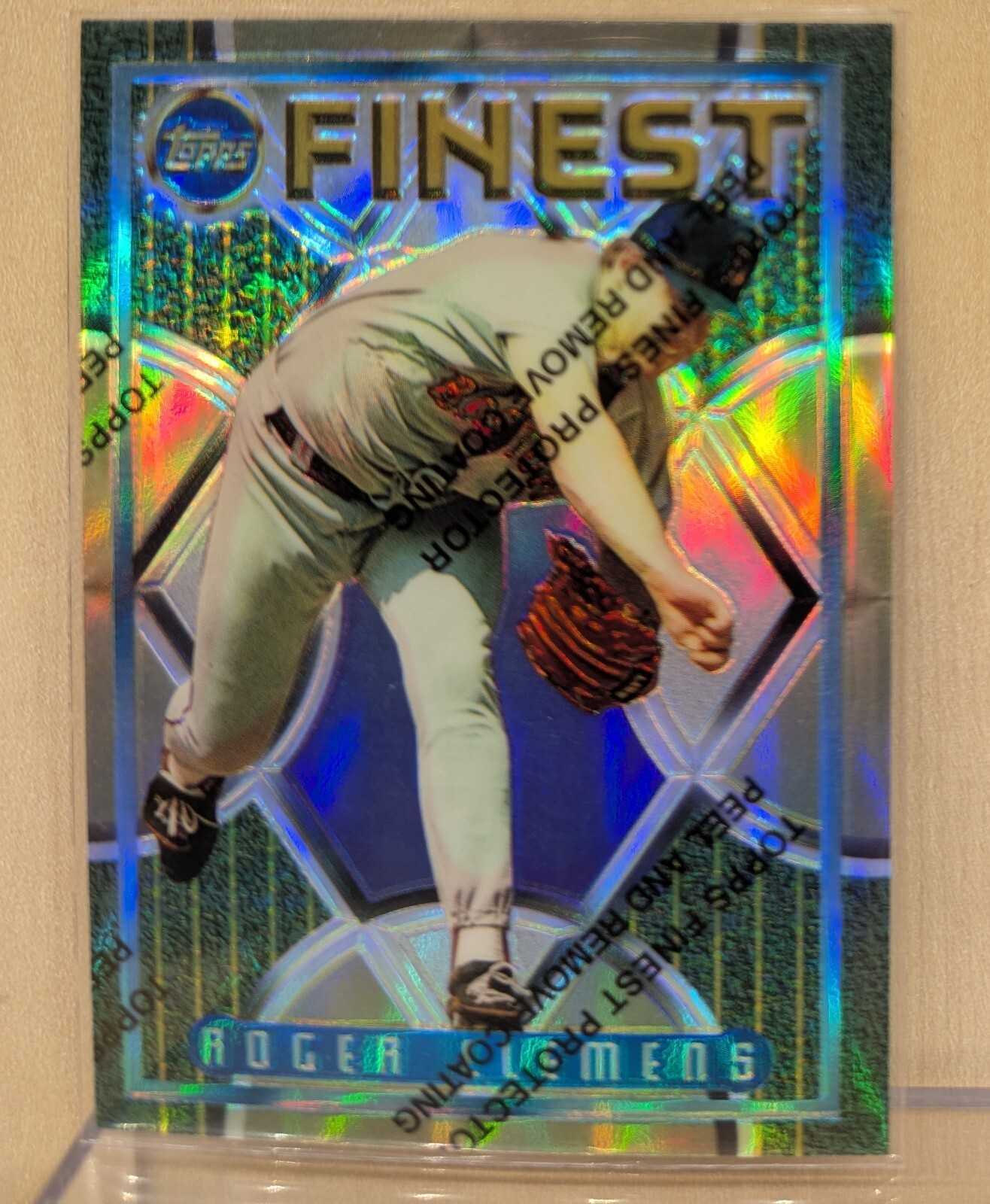 1995 Topps Finest REFRACTOR #185 Roger Clemens Red Sox RARE ICONIC PARALLEL