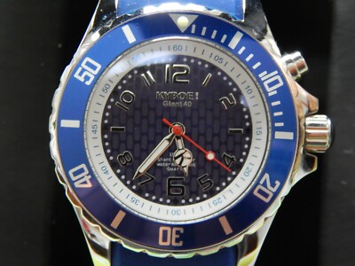  Quarzuhr mit Silikonarmband KYBOE! Power Edelstahl , Blau, 2 (Modell: KY.40-031