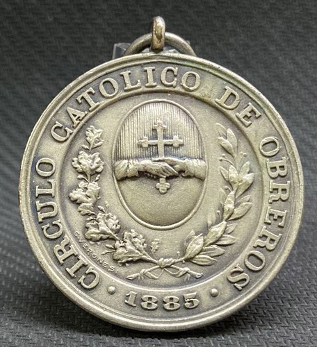 URUGUAY 1885 CÍRCULO DE TRABAJADORES CATÓLICOS SAN JOSEPH Y BEBÉ JESÚS ALTA LIBERACIÓN - Imagen 8 de 9