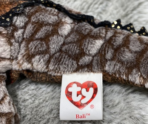 Ty Beanie Baby - BALI the Brown Komodo Dragon (Green Tongue) RARE-RETIRED - Picture 3 of 3