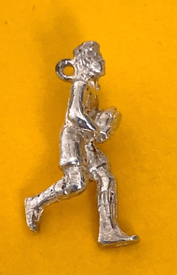 Charm Bracelet Vintage Rugby Man En Argent Sterling 925 - 2,4 G - Occasion