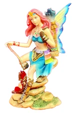 Turquoise Fairy Statue 6"H Collectible Fantasy Figurine Room Decor RARE 35