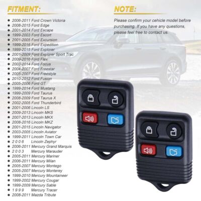 Find Keyless Entry Remote Control Key Fob Clicker For Lincoln/Ford/Mercury Cougar CT In China, China